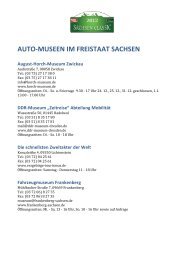 Automuseen im Freistaat Sachsen - Motor Klassik