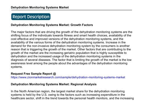 Global Dehydration Monitoring Systems Market, 2016–2024