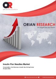 Insulin Pen Needles Market Consumption, Cost Structure, Growth rate, Driving Factor Analysis 2022