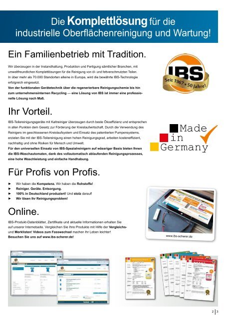 Produktkatalog IBS Scherer