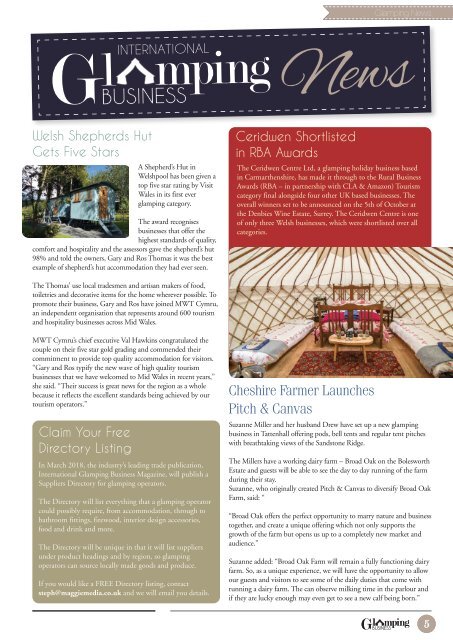 International Glamping Business