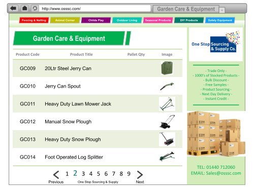 OSSSC Gardening Brochure 2017