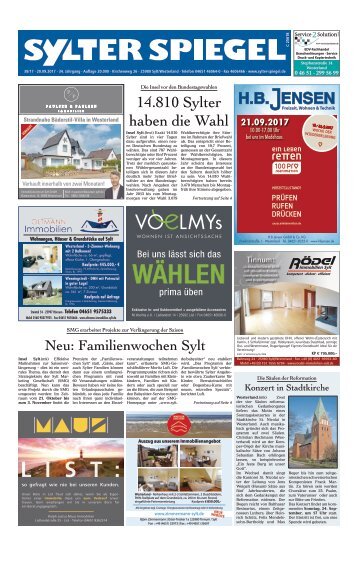 Sylter Spiegel 20.09.2017