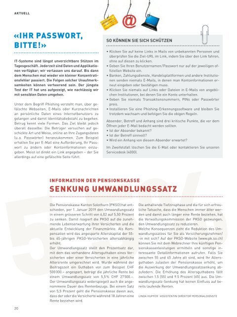 Magazin Mitarbeitende Solothurner Spitäler 03/17 - Wiki, wiki