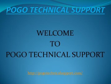 Pogo Technical Support