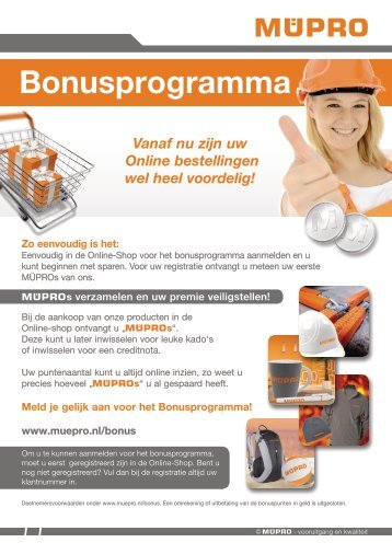 MÜPRO Bonusprogramma NL