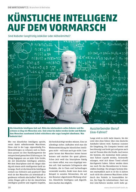 Die Wirtschaft Köln - Ausgabe 04 / 2017