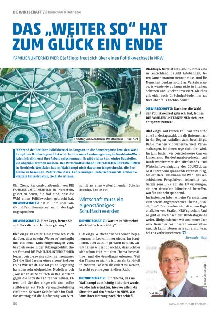 Die Wirtschaft Köln - Ausgabe 04 / 2017