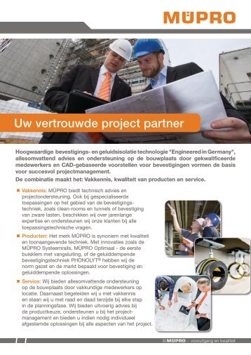 MÜPRO - Uw vertroude project partner NL BE