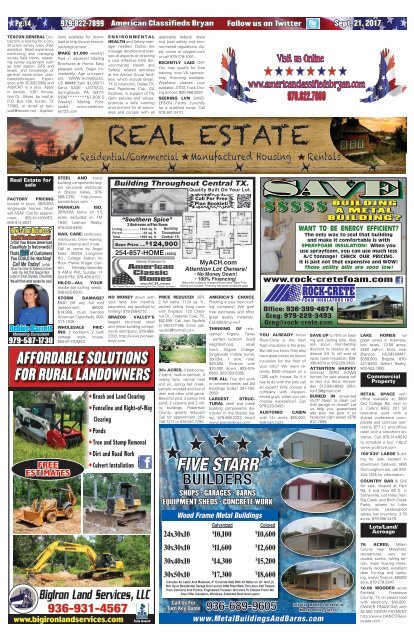 American Classifieds Sept. 21st Edition Bryan/College Station