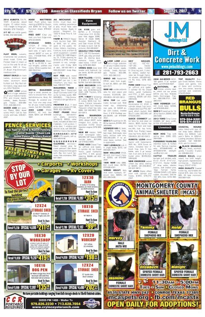 American Classifieds Sept. 21st Edition Bryan/College Station