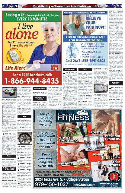 American Classifieds Sept. 21st Edition Bryan/College Station