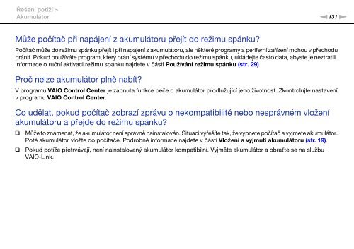 Sony VPCEB3D4E - VPCEB3D4E Mode d'emploi Tch&egrave;que