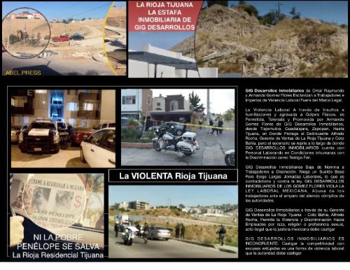 GIG Desarrollos Inmobiliarios La Rioja Tijuana violencia e inseguridad