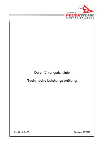 Durchführungsrichtlinie Technische Leistungsprüfung