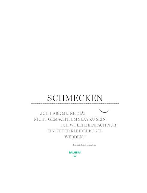 Palmers Magazin Sinne Nr. 1