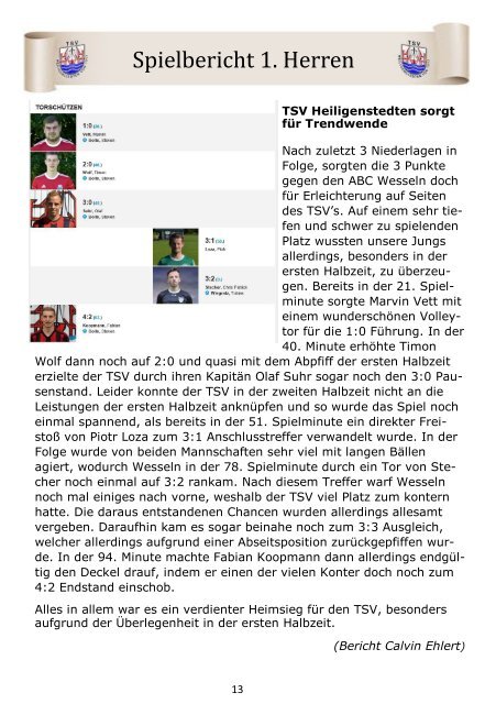 2017_09_23 Ausgabe 5 Juliankadammreport 9. Spieltag SSV Lunden