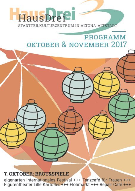 HausDrei Programm Oktober/ November 2017