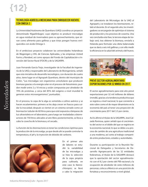 Industria Alimentaria julio-agosto 2017