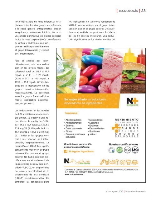 Industria Alimentaria julio-agosto 2017