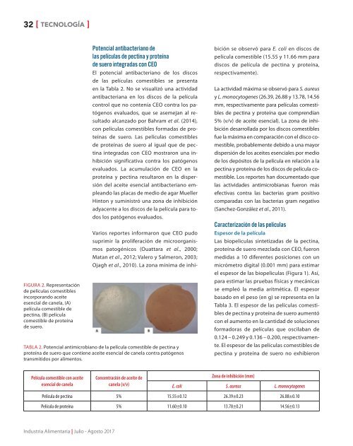 Industria Alimentaria julio-agosto 2017