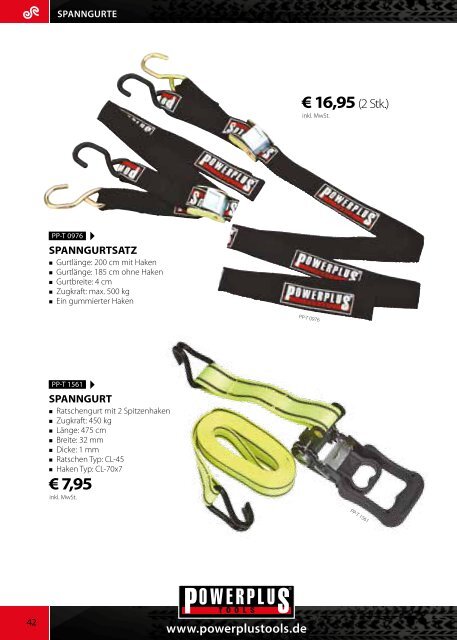 Powerplustools Katalog Motorradhebebühne - Fahrradaufbewahrung