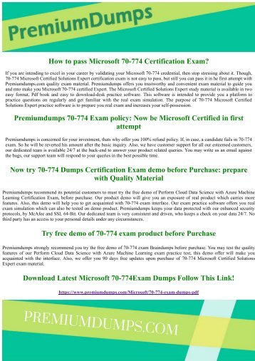 70-774 Microsoft Certified Solutions Expert Exam Questions