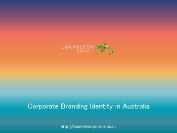 Corporate Branding Identity in Australia