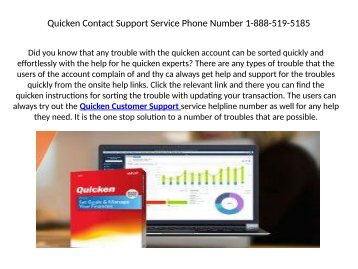 Quicken print checks problems 1-888-519-5185