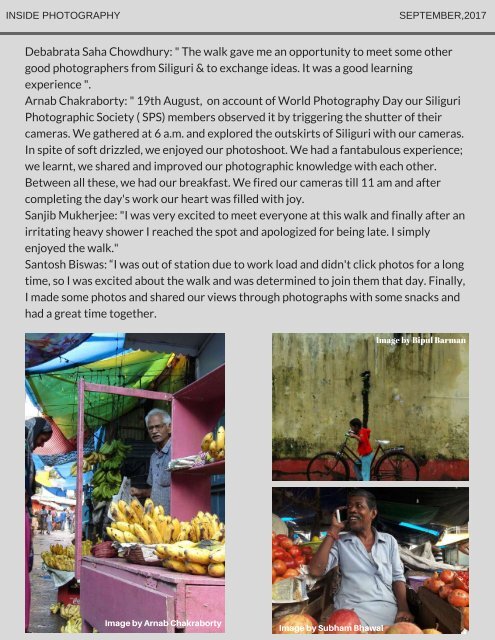 INSIDE PHOTOGRAPHY SEPTEMBER,2017