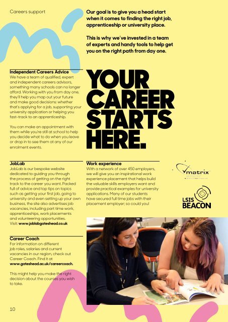 School Leaver Course & Career Guide 2018-19