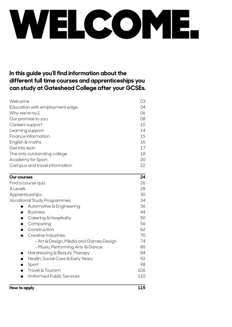 School Leaver Course & Career Guide 2018-19