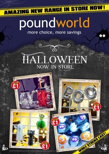 Poundworld Halloween Leaflet WEB