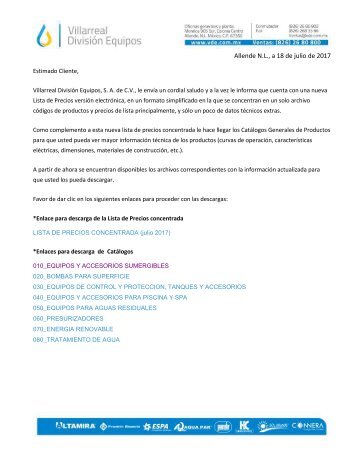 Aviso de actualización de CGPyLP VDE (concentrada) 18.07.2017