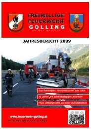 Jahresbericht für das Jahr 2009 - Freiwillige Feuerwehr Golling