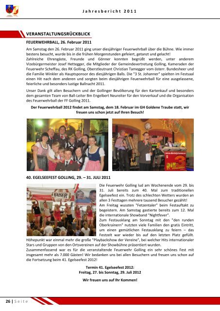 Download Jahresbericht 2011 - Freiwillige Feuerwehr Golling