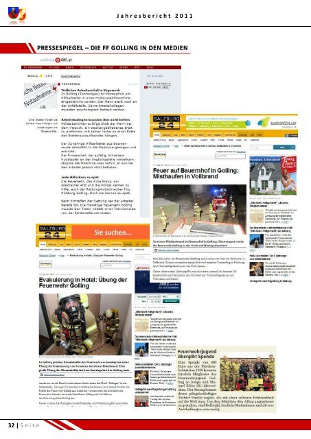 Download Jahresbericht 2011 - Freiwillige Feuerwehr Golling