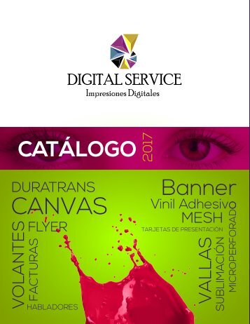 "Digital Service" catálogo de impresión e instalación.