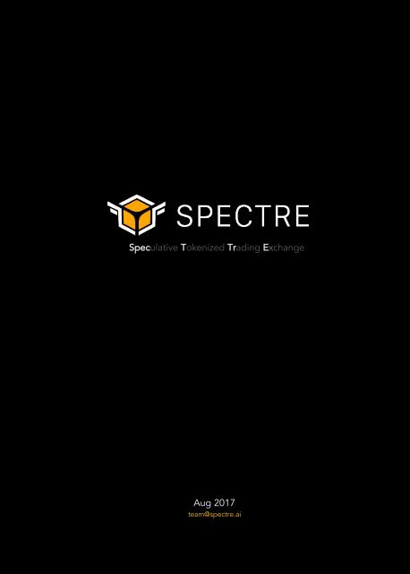 Spectre Ico Whitepaper