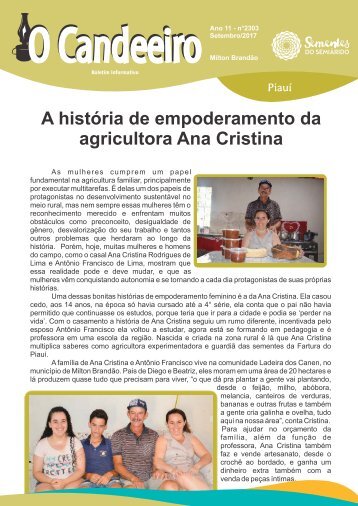 A hist?ria de empoderamento da agricultora Ana Cristina