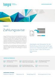 tangro Payment Advice Notes (Zahlungsavise)