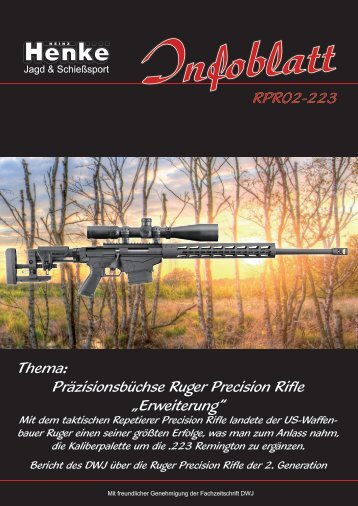 Henke-Infoblatt Ruger Precision Rifle in .223 Remington