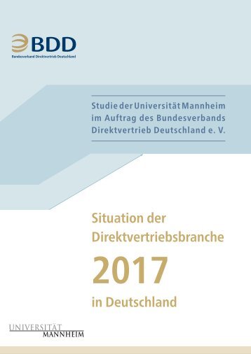Situation der Direktvertriebsbranche in Deutschland 2017