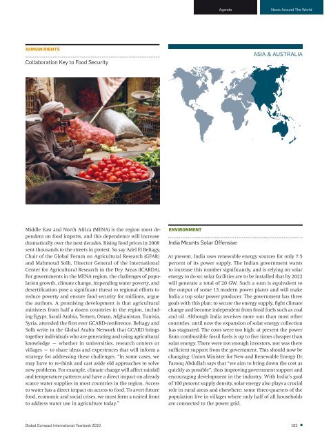 Global Compact International Yearbook Ausgabe 2010
