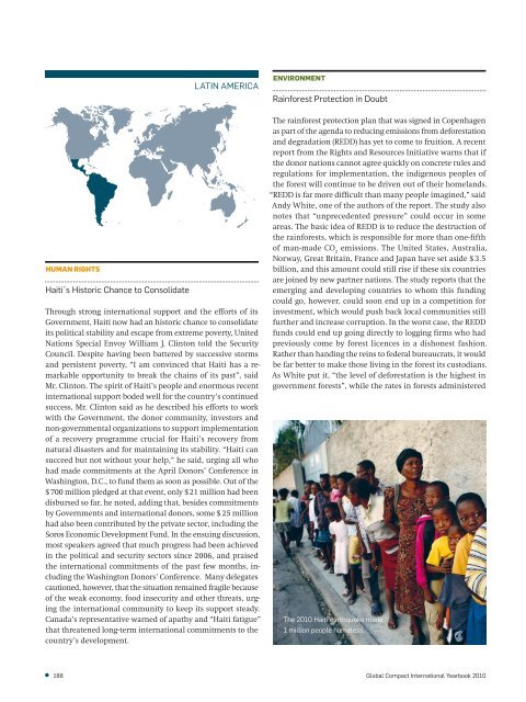 Global Compact International Yearbook Ausgabe 2010