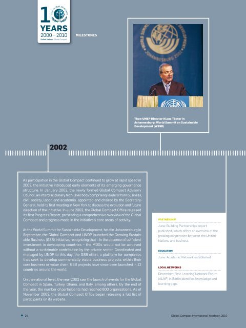 Global Compact International Yearbook Ausgabe 2010