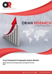 X-ray Computed Tomography System Market Advanced Technology Analysis and Segments Forecast 2022