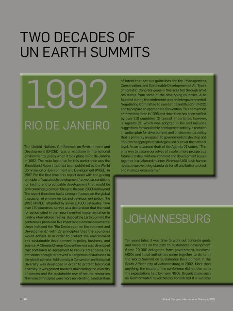 Global Compact International Yearbook Ausgabe 2011