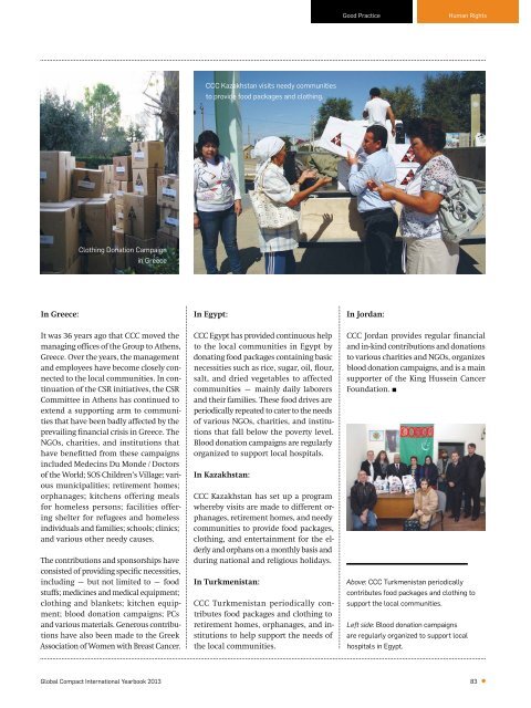 Global Compact International Yearbook Ausgabe 2013