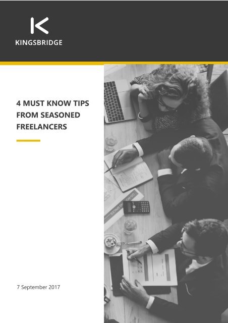 Freelancing tips from 4 seasoned freelancers
